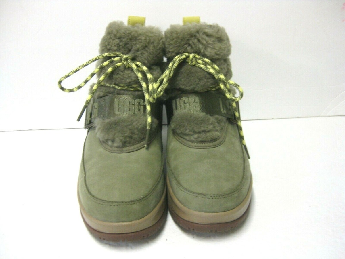 UGG CLASSIC WEATHER HIKER WOMEN BOOTS SUEDE BRUNT OLIVE US 6