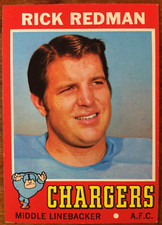 1971 TOPPS #42 RICK REDMAN San Diego Chargers NFL card EX/MT