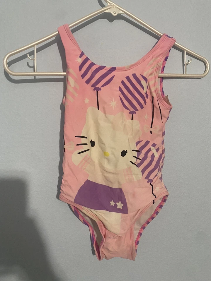 Hello Kitty 4T one-piece Swimsuit. out of print. Balloons, Sanrio - Image 2 of 4
