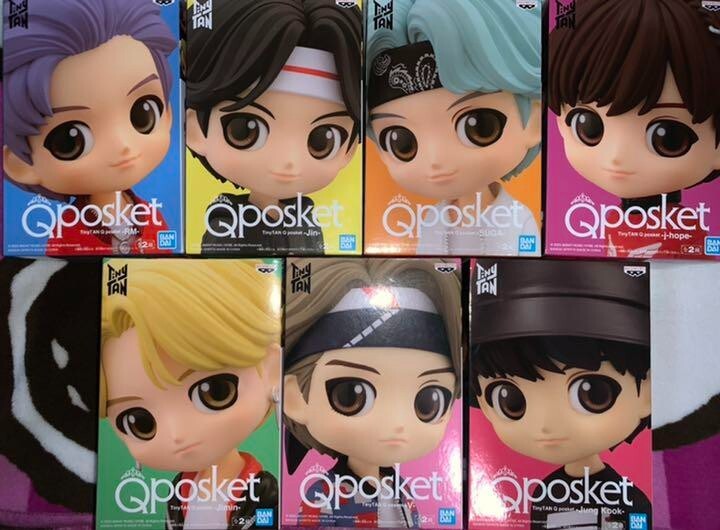 BTS TinyTAN Q Posket Figure B color Set of 7 Banpresto
