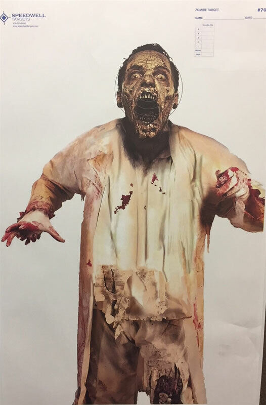 Zombie Man Targets, 23" x 35", Full Color Photo-Situational, 6