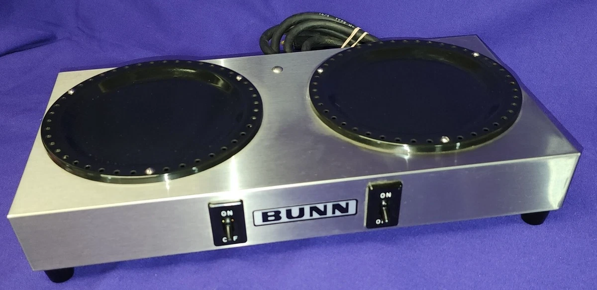 Bunn Stainless Steel Dual Burner Coffee Pot Warmer/Hot Plate WX-2 Tested Works