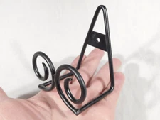 Easel Display Stand Small Size Black Metal SCROLL Design WALL Mountable