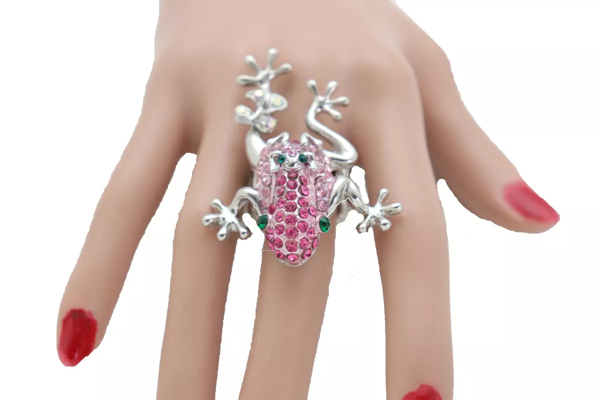 Pink metal hotsell ring