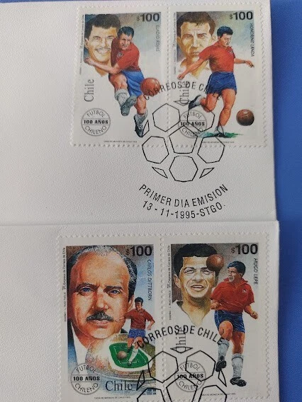Chile 1995 FDC 100 años del Futbol Chileno - Soccer - Image 3 of 4