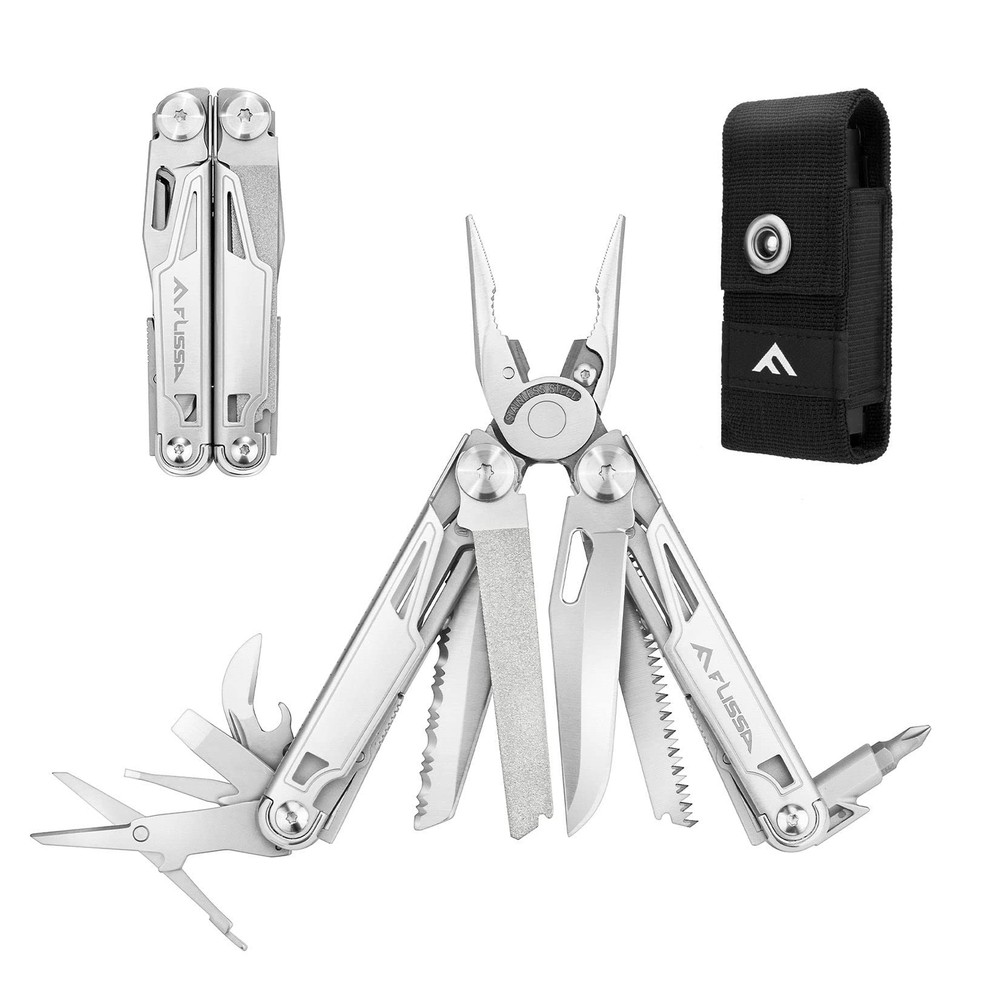 Multitool, 16-in-1 Multitools with Sheath, Stainless Steel EDC Multitool, Poc...