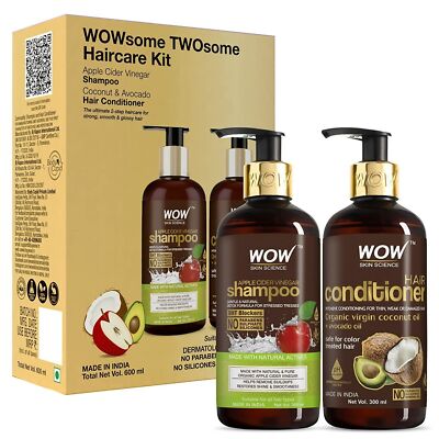 WOW Apfelessig Shampoo und Bio Virgin Coconut Oil plus Conditioner
