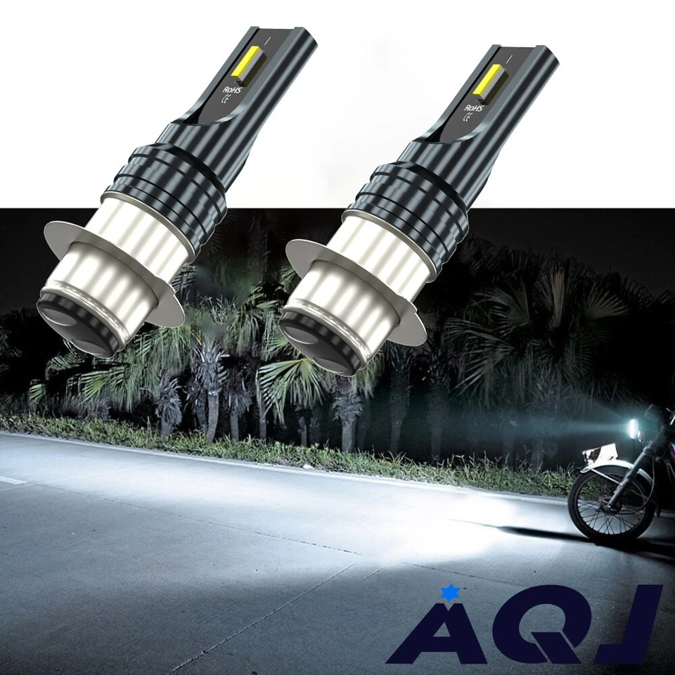 For Arctic Cat Bearcat 454 1996 1997 1998 ATV LED Headlight Bulb Kit 2x P15D H6M - Image 4 of 4