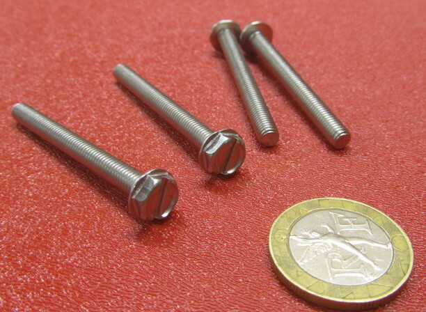 50 Pack #10-32 X 3/4" Stainless Steel Slotted Hex Washer Head Machine Screws, 18-8 Grade