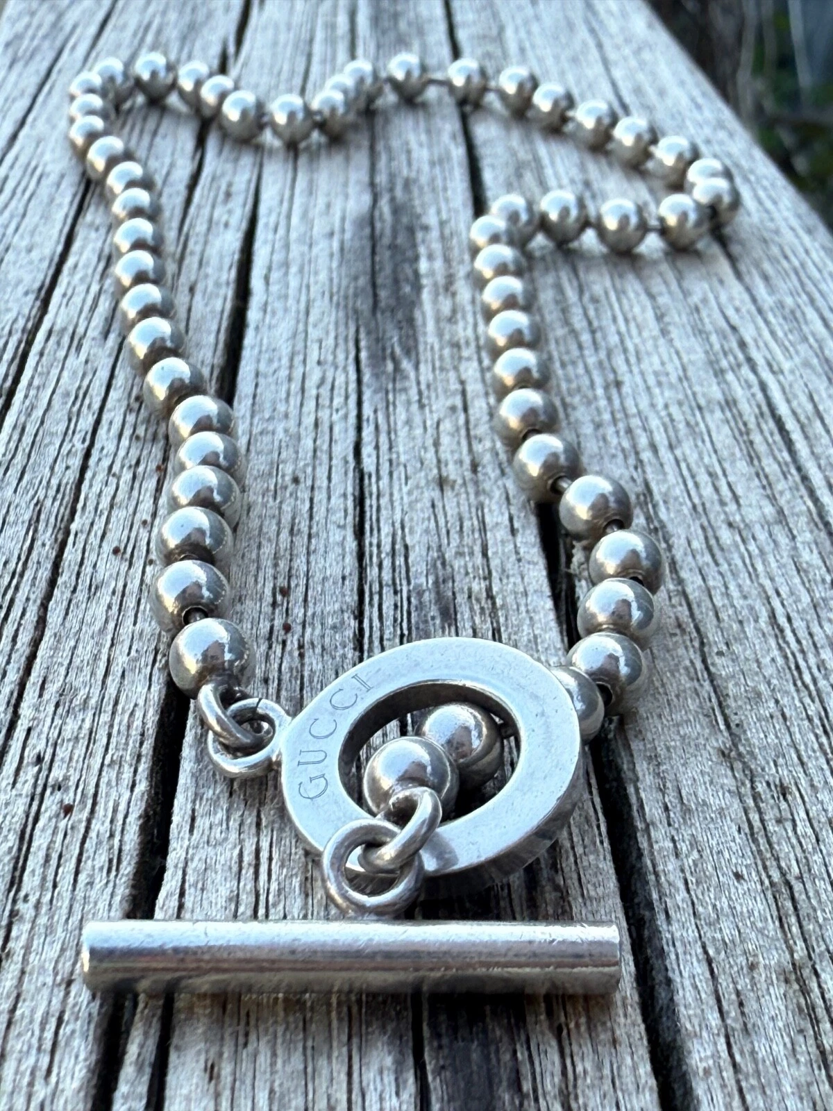 COLLANA VINTAGE IN ARGENTO DI GUCCI 925 LUNGA 40 CM PESO: 26 7€ GRAMMI