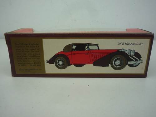 VINTAGE MATCHBOX Y-17 1938 HISANO SUIZA RED & BLACK MODELS OF YESTERYEAR BOXED - Picture 6 of 6