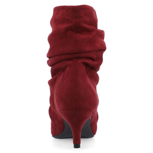 Journee Collection Womens Jo Dark Red Booties Shoes 12 M - Picture 3 of 7