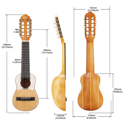 Charango 10-String Traditional Andean Guitar, Solid Spruce Top | eBay