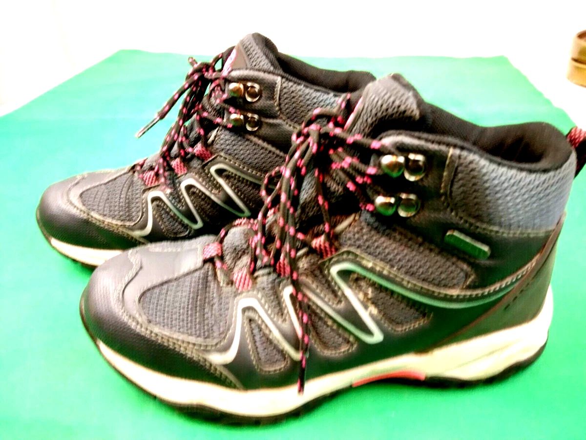 Magellan Outdoors Black Pink Hiking Trail High Top Sneaker Shoe