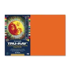 Riverside Tru-ray Fade Resistant Construction Paper - 12" X 18" - Orange 103034