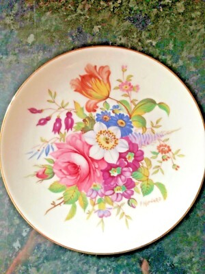 AYNSLEY BONE CHINA TELLER SIGNIERT F HOWARD SPRAYS SAMMLUNG 7''  
