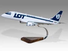 Embraer 170 LOT Desk Wood Airplane New Model Large Scale 1/72