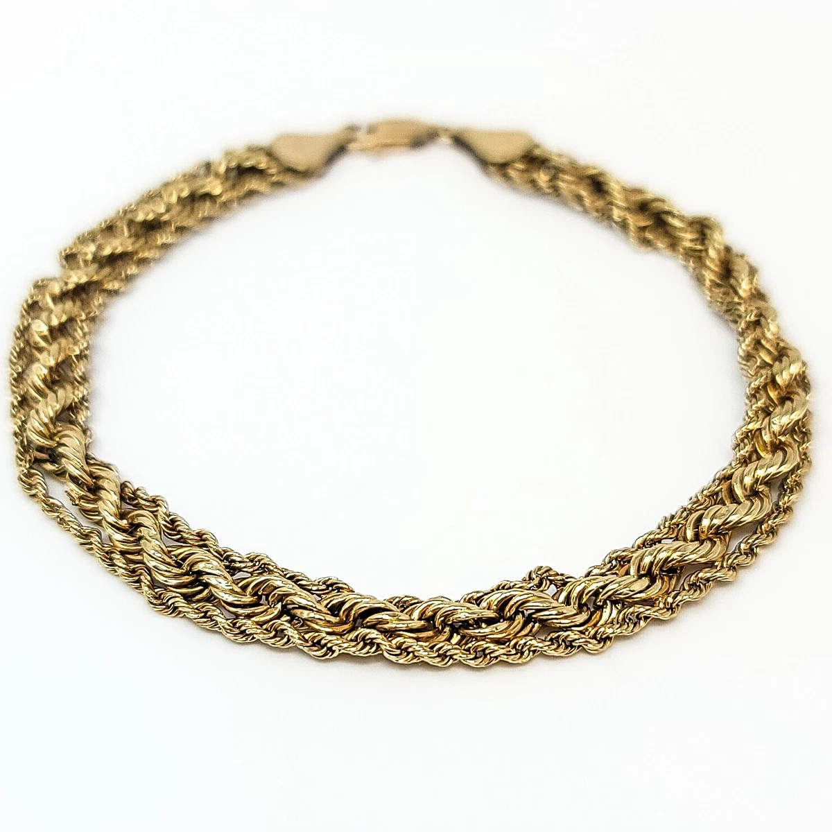 10k Yellow Gold AAJ Triple Rope Chain 7.5