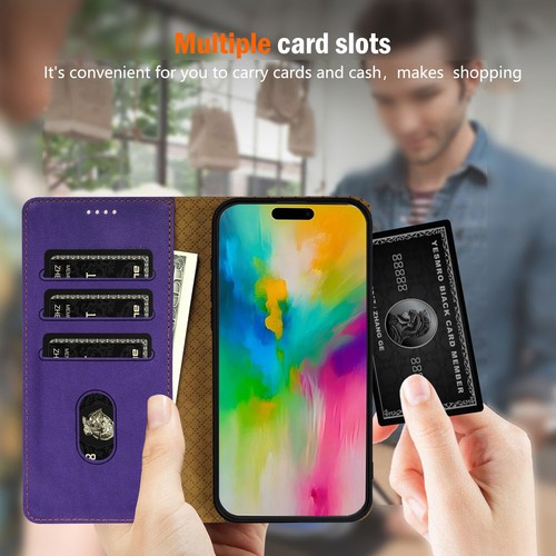 For iPhone 16 15 14 13 12 Pro Max Magnetic Leather Wallet Card Flip Case Cover - Picture 51 of 64