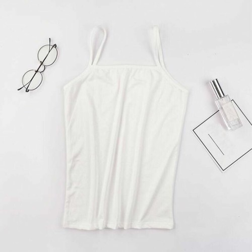 Camisole with Built in Shelf Bra Womens Spaghetti Strap Vest Tank Top - Imagen 21 de 29