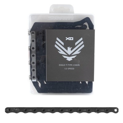 SRAM XO T-TYPE Eagle SolidPin 12-fach Kette 126 Glieder Powerlock PVD schwarz