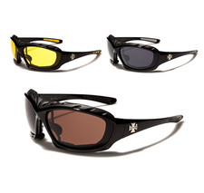 CHOPPERS Sunglasses Wind Resistant Padded Lenses Motorcycle Biker Cycling Men.