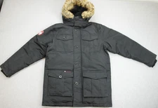 Canada Weather Gear Jacket Mens M Black Faux Fur Hooded