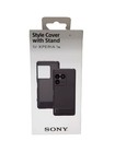 Genuine Style Cover Case with Stand For SONY Xperia 1VIII -XQZ-CBGE -Black