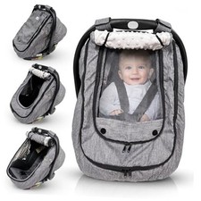 Waterproof Baby Car Seat Cover  Windproof Carseat Cover for Babies  Gray