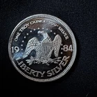 1984 American Eagle Liberty Bell A-Mark 1oz .999 Silver Coin