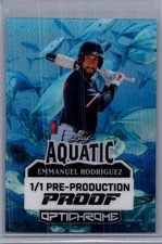 Emmanuel Rodriguez 2025 Leaf Optichrome Baseball 1/1 Pre Production Proof