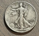 1943 P Walking Liberty Silver Half Dollar 90% silver circulated