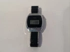 Timex K Cell  Digital Silver & Black  Tone Stretch Band Watch  Vintage  Works