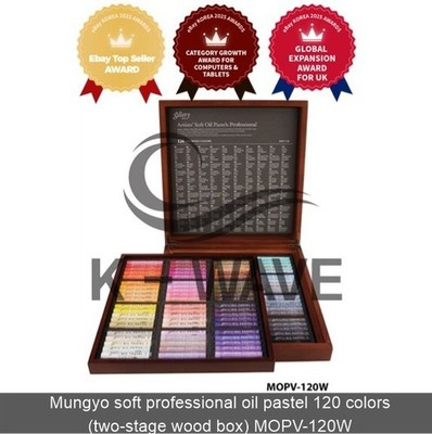 Mungyo MOPV-120 Soft Oil Pastels WOOD Box Set 120 / MOPV-120W