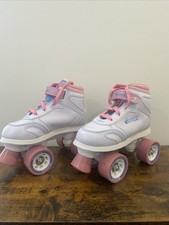 Chicago Girls Rink Roller Skates White Boots Pink Wheels Children US Size 1