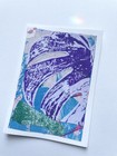 ACEO  Original Art Card Botanical Mixed Media gel plate print Collage Texture — photo 2