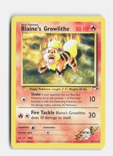 Blaine's Growlithe (35) 035/132 Unlimited Gym Heroes Pokemon LP on eBay
