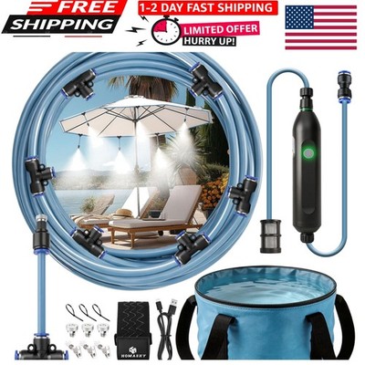 Portable Misting System for Outdoor Cooling, 23 FT Misters for outside Patio wit