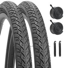 26 Inch Bike Tires Replacement Kits 2 Pack, HUIOK 26X1.75 Bicycle Tire Foldin...
