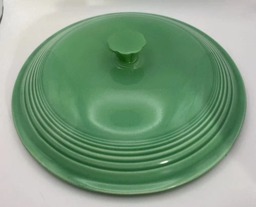 Vintage Fiesta Ware Green Casserole Knob Lid Only Fiestaware