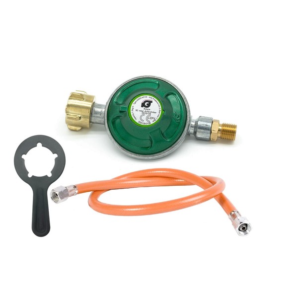Igt Gasanschluss-Set: 30 Mbar Mit ÜDs + 80 Cm Gasschlauch + FlaschenschlüSsel-image