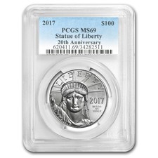 2017 1 oz American Platinum Eagle MS-69 PCGS 2621.07 per troy oz