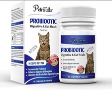 2Pk Probiotics for Cats Digestive Enzymes with Prebiotics for Gut Health, 120 Ch