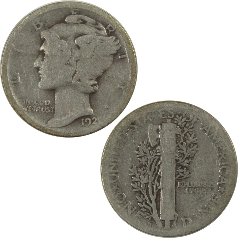 1921 D Mercury Dime VG Very Good Silver 10c Coin SKU:I20974 - Image 3 of 4