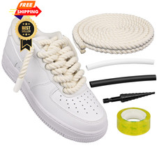 Endoto Rope Laces for Air Force 1, Thick Chunky Fat Shoelaces 10 mm, Beige
