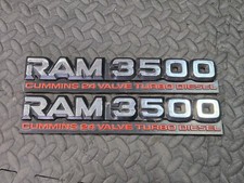 Oem 1998-2002 Dodge Ram 3500 Cummins 24 Valve Turbo Diesel Emblem Badge Set Of 2