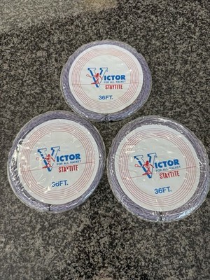 RARE Victor Staytite Nylon  String Lot Of 3 Sets  36ft NOS