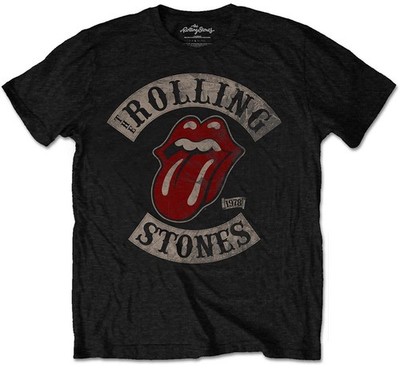Rolling Stones 'Tongue Patch 1978' (Schwarz) T-Shirt