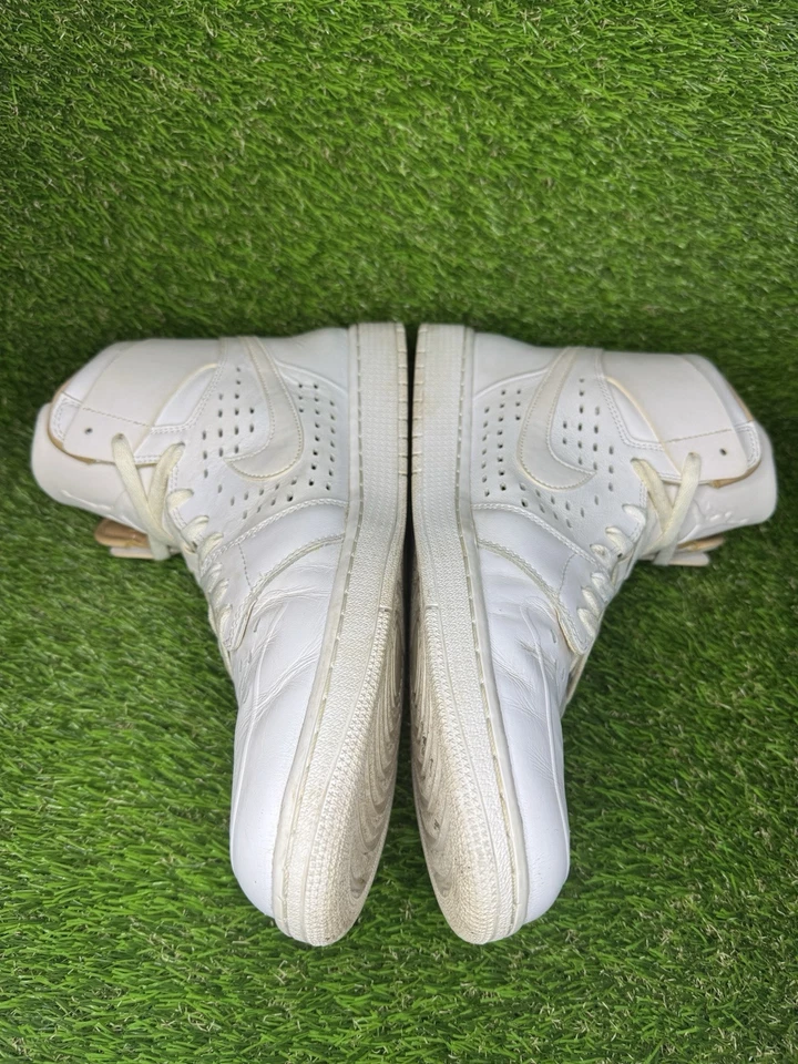 Nike Air Jordan 1 Retro Alto Blanco Vachetta Bronceado Hombres 14 845018-142 Promo Foto 3 de 4