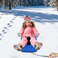 Blue Sled Snowboard W/ Handle For Kids Snowboard Sledding Snowboard Winter